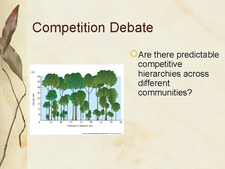 Competition Debate Are there predictable competitive hierarchies across different communities? 