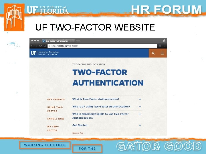 UF TWO-FACTOR WEBSITE 