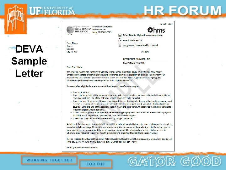 DEVA Sample Letter 