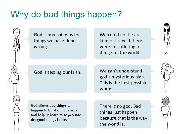 Why do bad things happen? God is punishing us for things we have done
