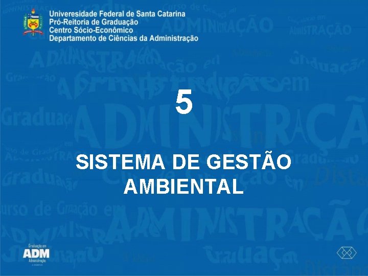 5 SISTEMA DE GESTÃO AMBIENTAL 