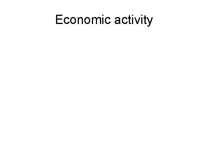 Economic activity 