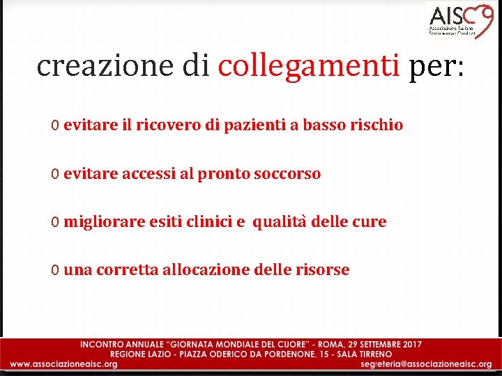 creazione di collegamenti per: 0 evitare il ricovero di pazienti a basso rischio 0