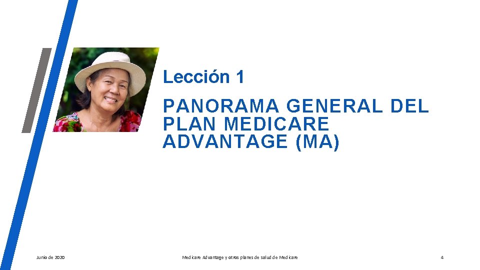 Lección 1 PANORAMA GENERAL DEL PLAN MEDICARE ADVANTAGE (MA) Junio de 2020 Medicare Advantage