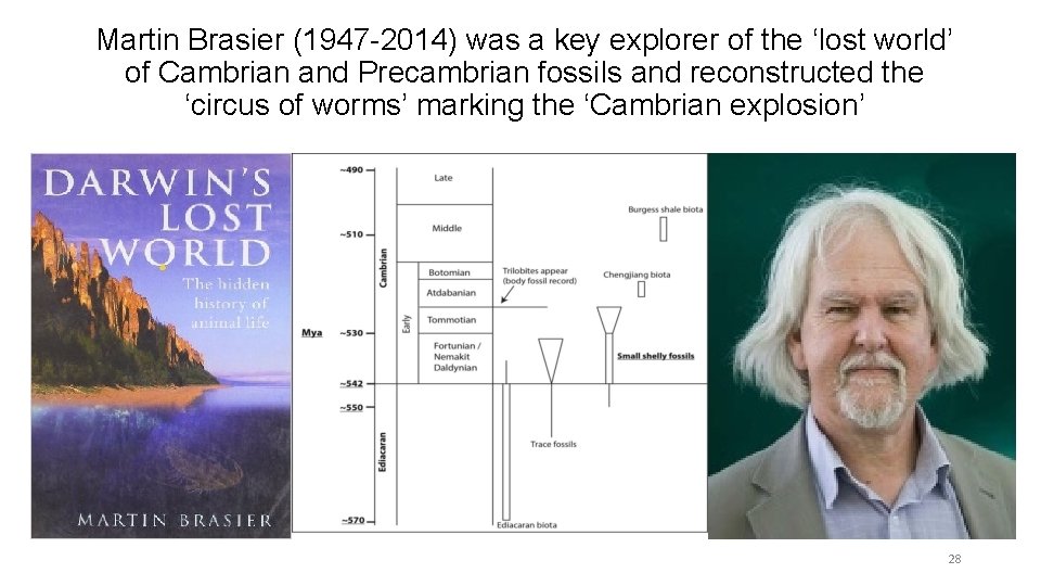 Martin Brasier (1947 -2014) was a key explorer of the ‘lost world’ of Cambrian