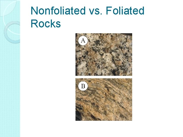 Nonfoliated vs. Foliated Rocks 