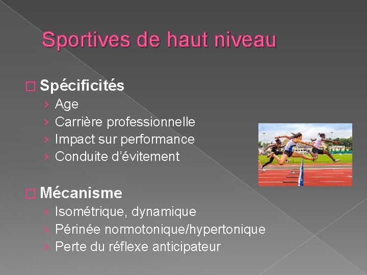 Sportives de haut niveau � Spécificités › Age › Carrière professionnelle › Impact sur