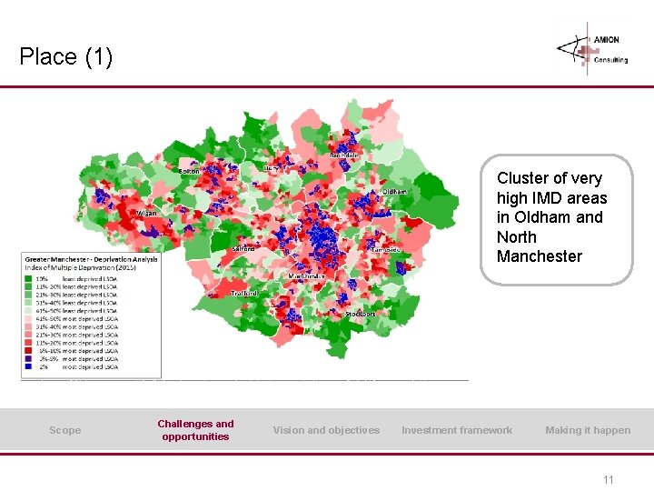 Place (1) Cluster of very high IMD areas in Oldham and North Manchester Scope