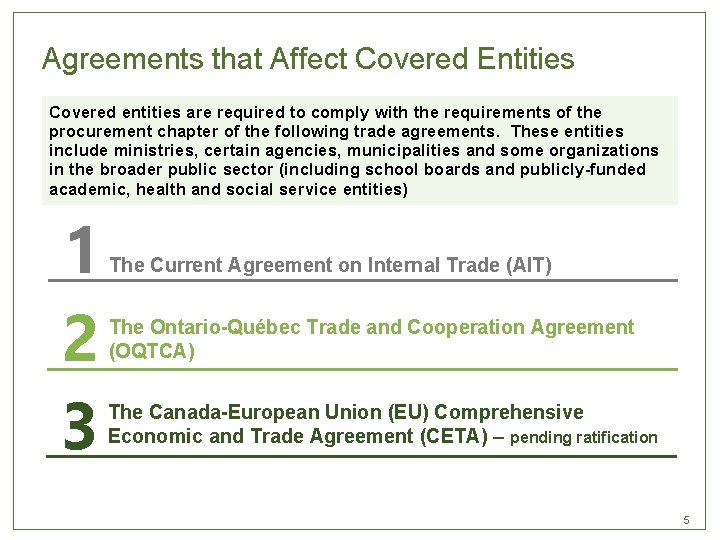 Agreements that Affect Covered Entities Covered entities are required to comply with the requirements