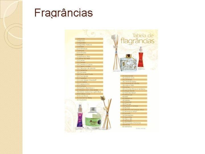 Fragrâncias 