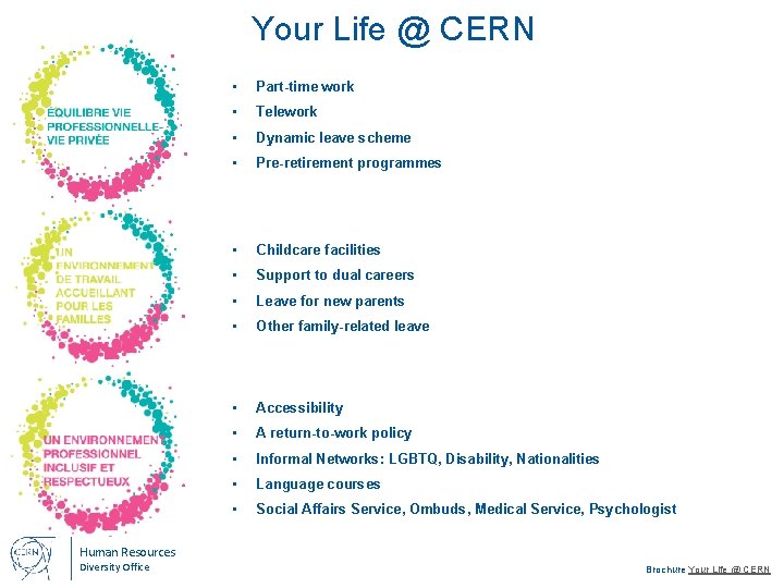 Your Life @ CERN • • • Networks : LGBTQ+, Disability, Nationalities Communities: WIT,