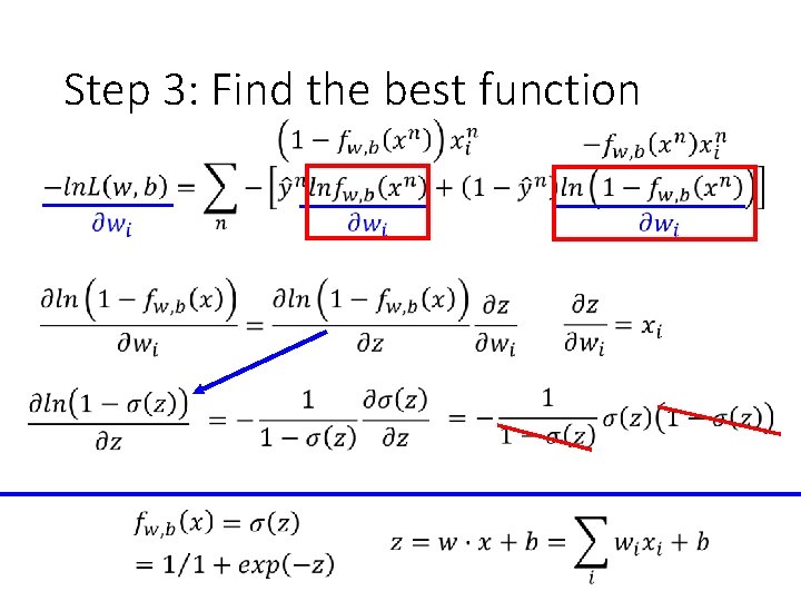 Step 3: Find the best function 