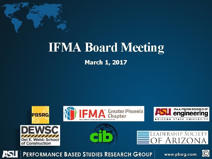 IFMA Board Meeting March 1, 2017 