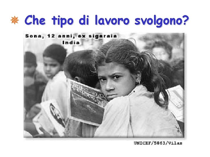 ¯ Che tipo di lavoro svolgono? 