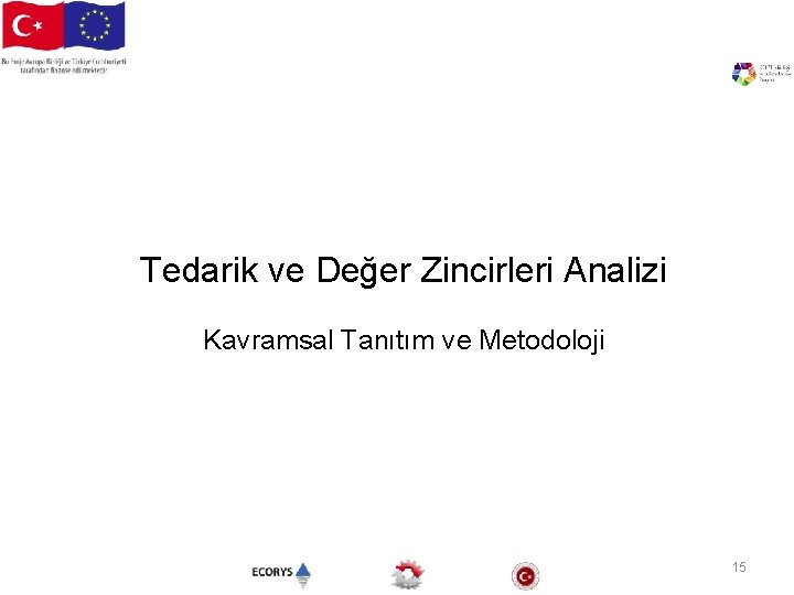 Tedarik ve Değer Zincirleri Analizi Kavramsal Tanıtım ve Metodoloji 15 