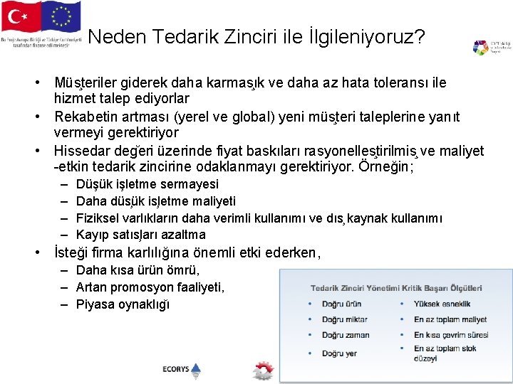 Neden Tedarik Zinciri ile İlgileniyoruz? • Müs teriler giderek daha karmas ık ve daha