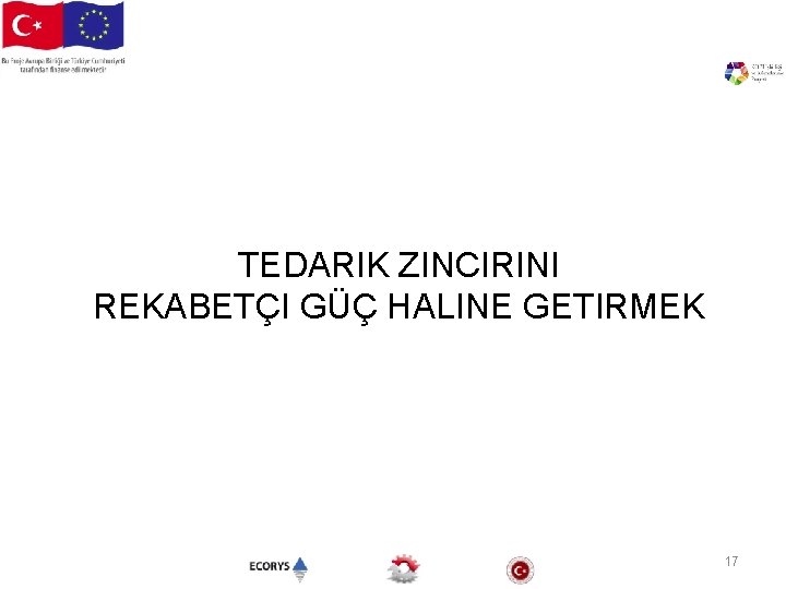 TEDARIK ZINCIRINI REKABETÇI GÜÇ HALINE GETIRMEK 17 