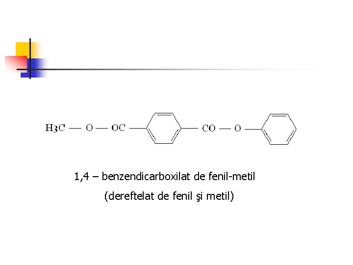 1, 4 – benzendicarboxilat de fenil-metil (dereftelat de fenil şi metil) 