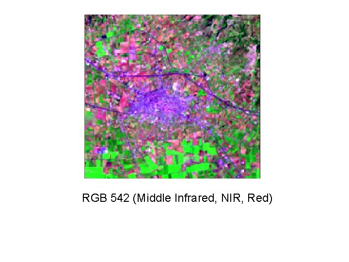 RGB 542 (Middle Infrared, NIR, Red) 