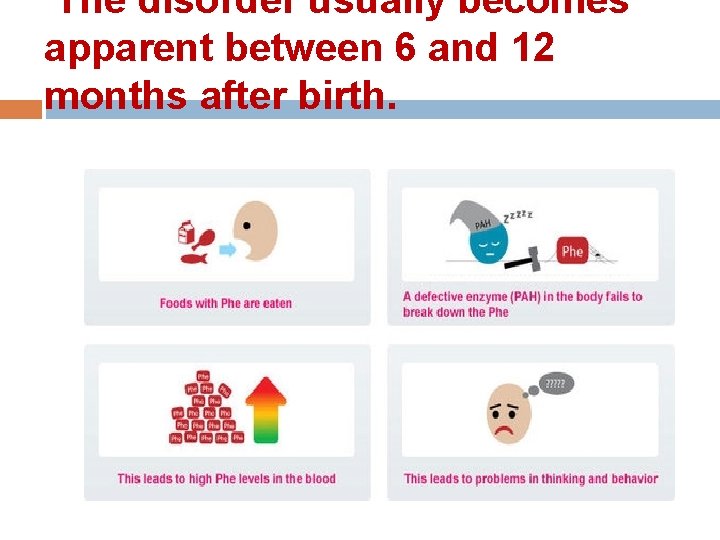 The disorder usually becomes apparent between 6 and 12 months after birth. The disorder usually becomes apparent between 6 and 12 months after birth.