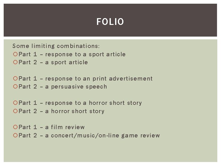 FOLIO Some limiting combinations: Part 1 – response to a sport article Part 2 FOLIO Some limiting combinations: Part 1 – response to a sport article Part 2