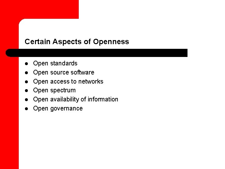 Openness and the Internet A Study in Internet