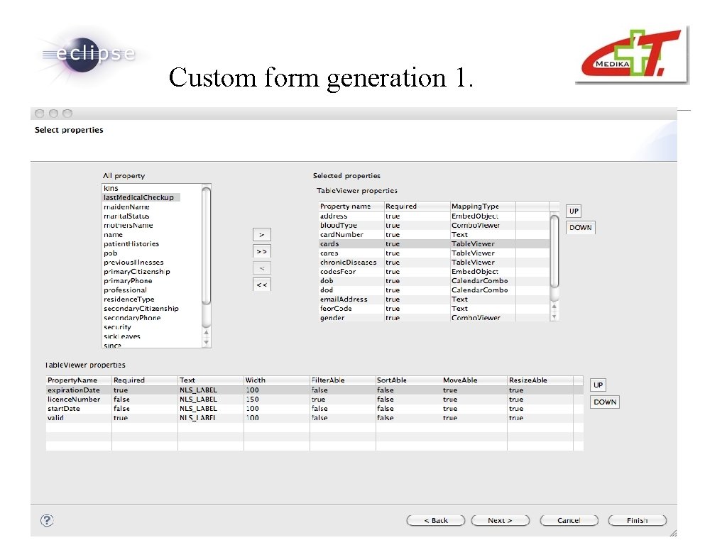 Custom form generation 1. 