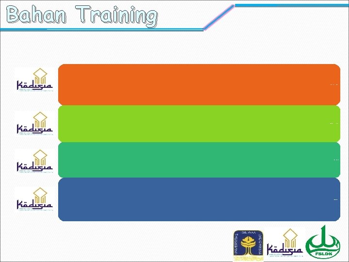 Bahan Training Siklus (1) Tahunan Lembaga Dakwah Siklus (2) Perencanaan Lembaga Dakwah di Kampus