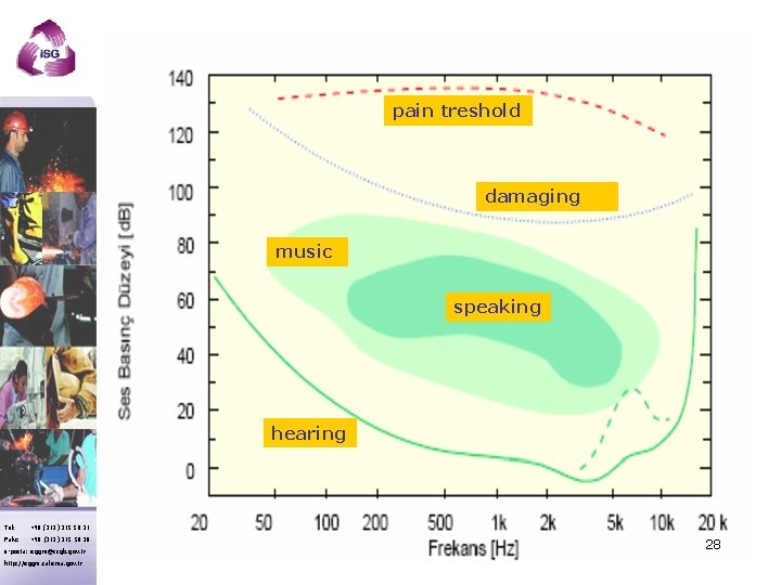 pain treshold damaging music speaking hearing Tel: +90 (312) 215 50 21 Faks: +90