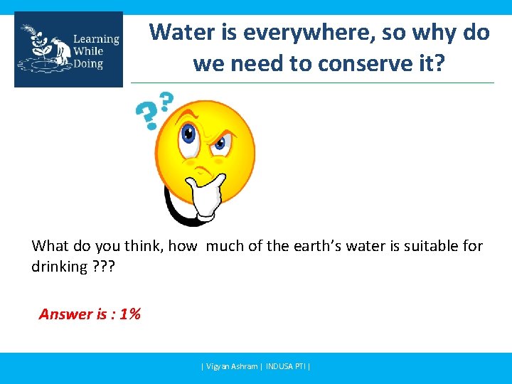 Water is everywhere, so why do we need to conserve it? What do you
