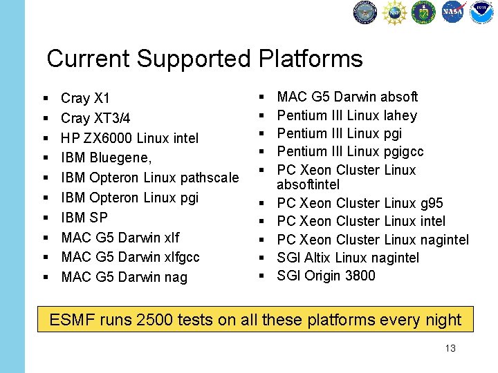 Current Supported Platforms § § § § § Cray X 1 Cray XT 3/4