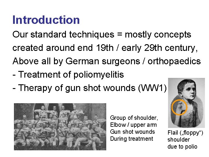 Introduction Our standard techniques = mostly concepts created around end 19 th / early Introduction Our standard techniques = mostly concepts created around end 19 th / early