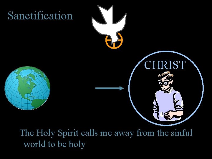 Sanctification CHRIST The Holy Spirit calls me away from the sinful world to be Sanctification CHRIST The Holy Spirit calls me away from the sinful world to be