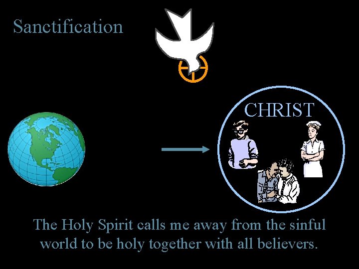 Sanctification CHRIST The Holy Spirit calls me away from the sinful world to be Sanctification CHRIST The Holy Spirit calls me away from the sinful world to be