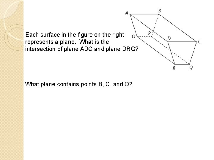 Each surface in the figure on the right represents a plane. What is the