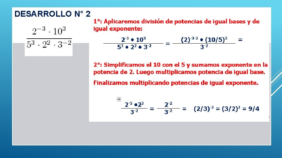 DESARROLLO N° 2 DESARROLLO N° 2