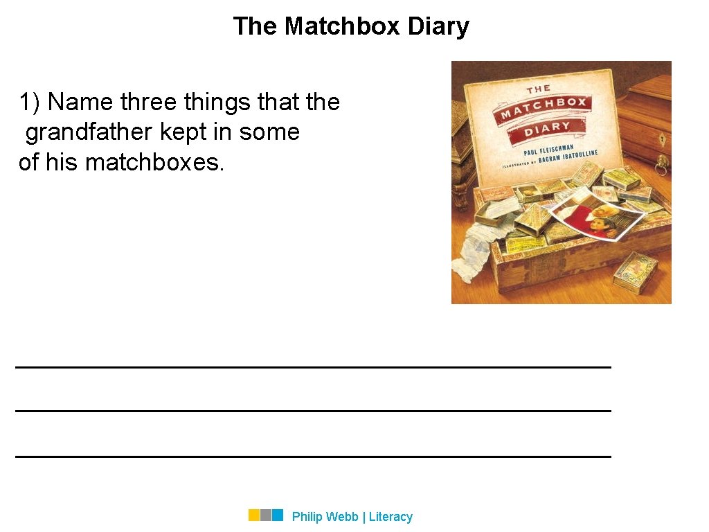 The Matchbox Diary 1) Name three things that the grandfather kept in some of