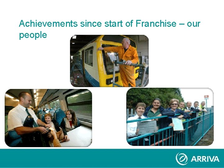 Achievements since start of Franchise – our people 