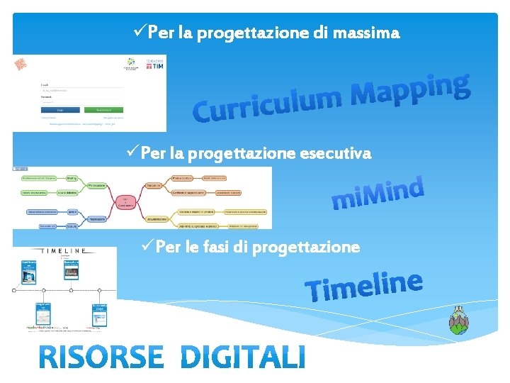 üPer la progettazione di massima Curr g n i p p a M m