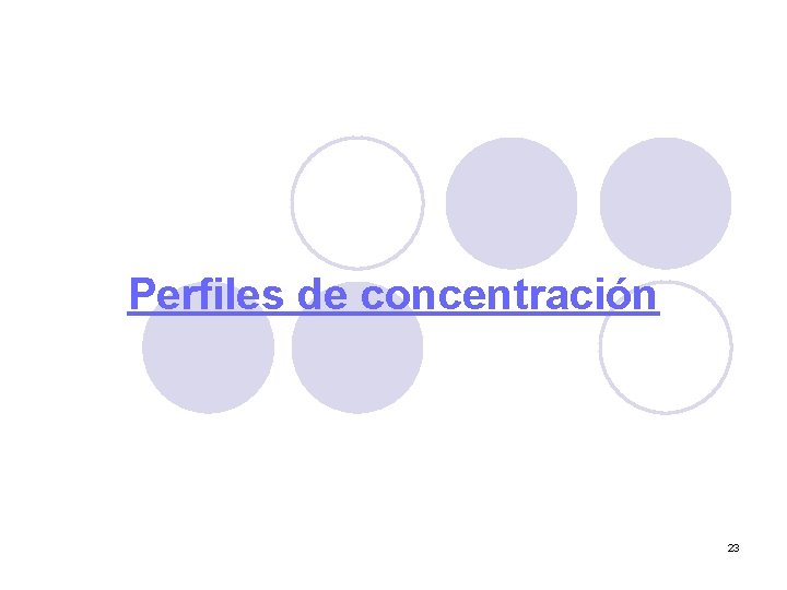 Perfiles de concentración 23 