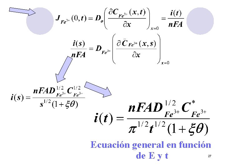 Ecuación general en función de E y t 27 