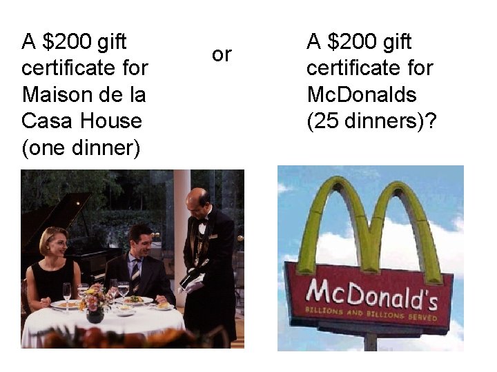 A $200 gift certificate for Maison de la Casa House (one dinner) or A