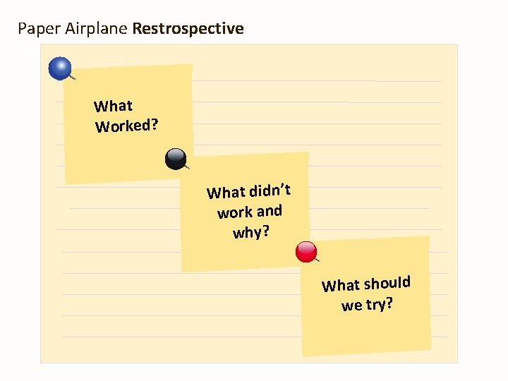 Paper Airplane Restrospective Your own sub headline What Worked? What didn’t work and why?