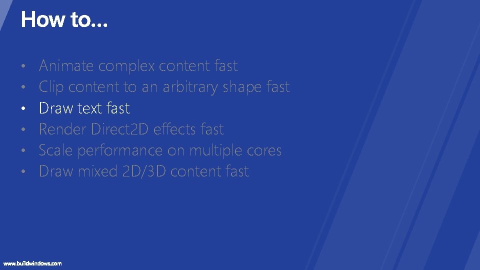 • • • Animate complex content fast Clip content to an arbitrary shape • • • Animate complex content fast Clip content to an arbitrary shape