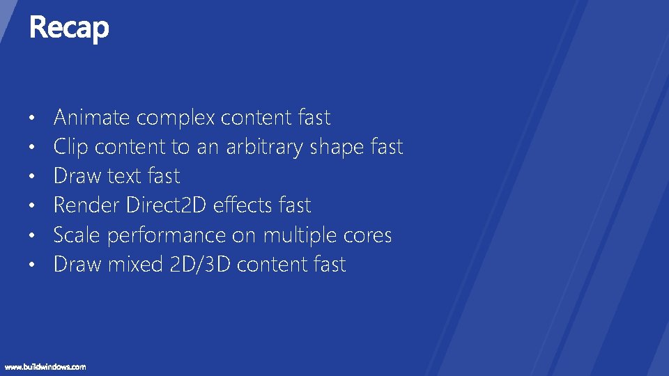 • • • Animate complex content fast Clip content to an arbitrary shape • • • Animate complex content fast Clip content to an arbitrary shape