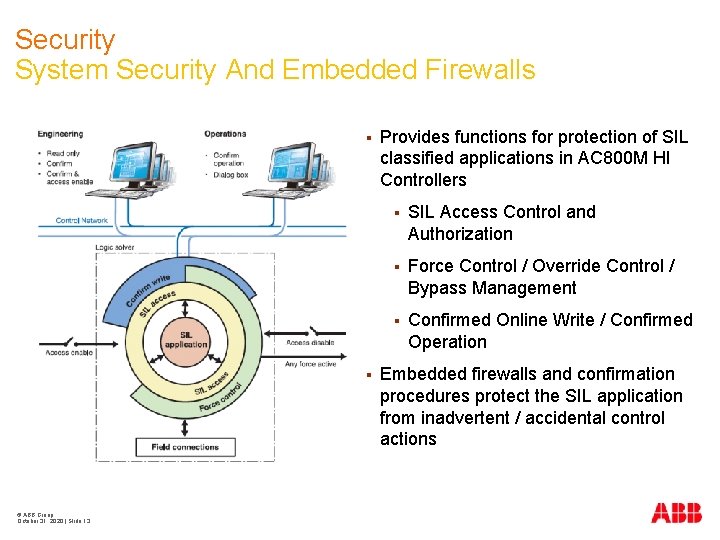 Security System Security And Embedded Firewalls § § © ABB Group October 31, 2020