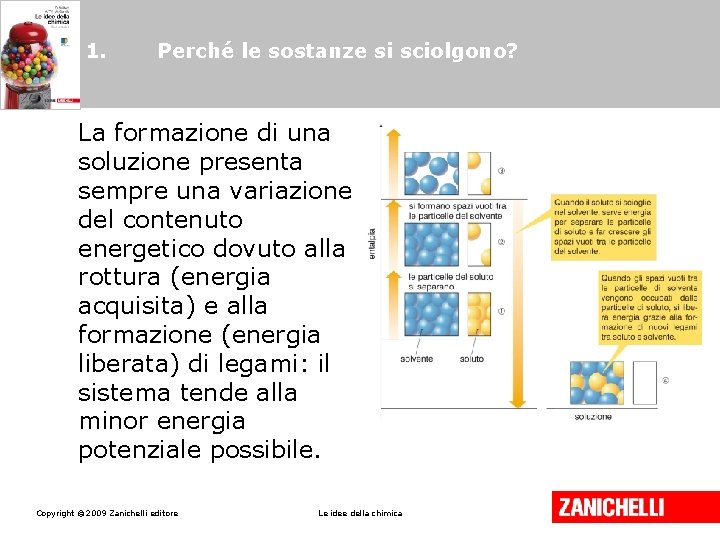 1. Perché le sostanze si sciolgono? La formazione di una soluzione presenta sempre una