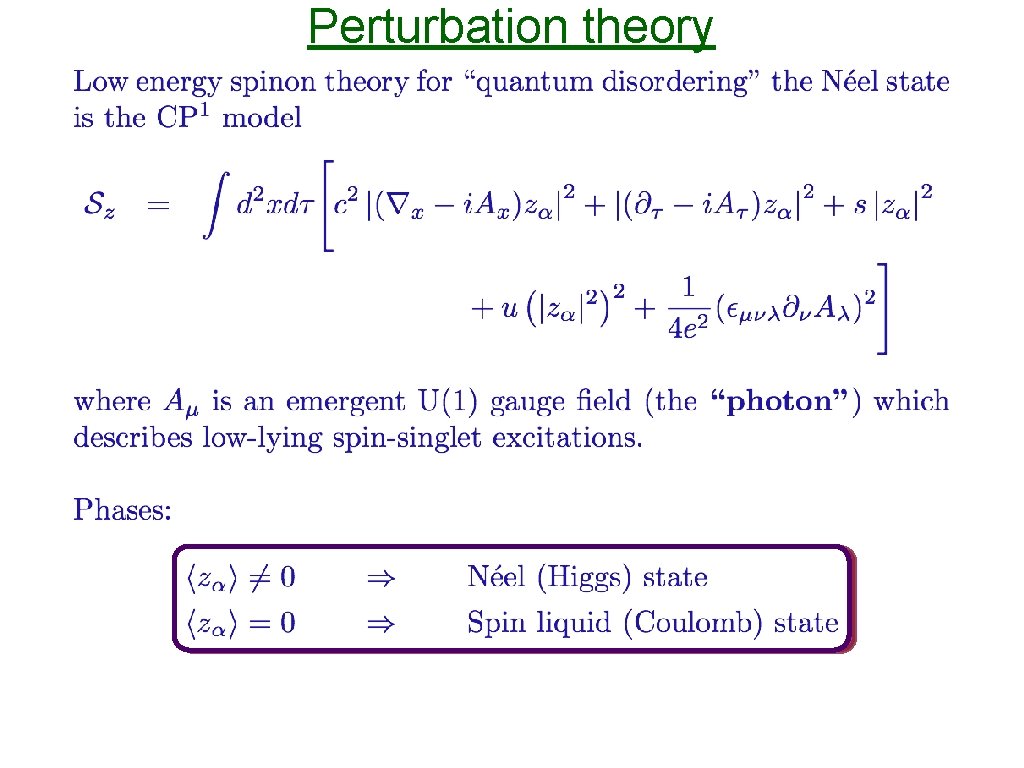 Perturbation theory 