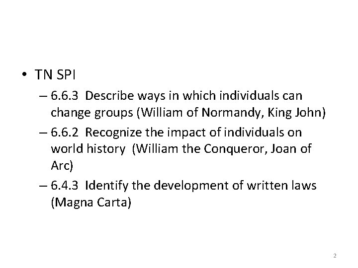 • TN SPI – 6. 6. 3 Describe ways in which individuals can • TN SPI – 6. 6. 3 Describe ways in which individuals can