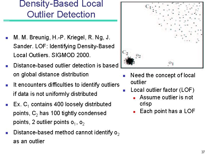 Density-Based Local Outlier Detection n M. M. Breunig, H. -P. Kriegel, R. Ng, J.